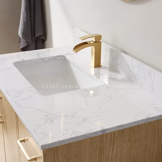 Vama fábrica moderno banheiro vaidade gabinete superfície sólida vaidade design superior laca pintura móveis de banheiro 799036